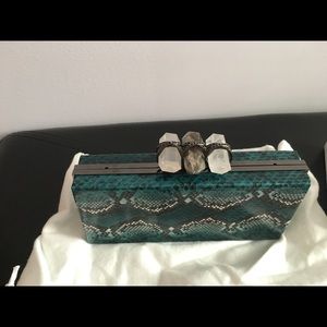 COPY - Marchesa water snake clutch with crystals.
